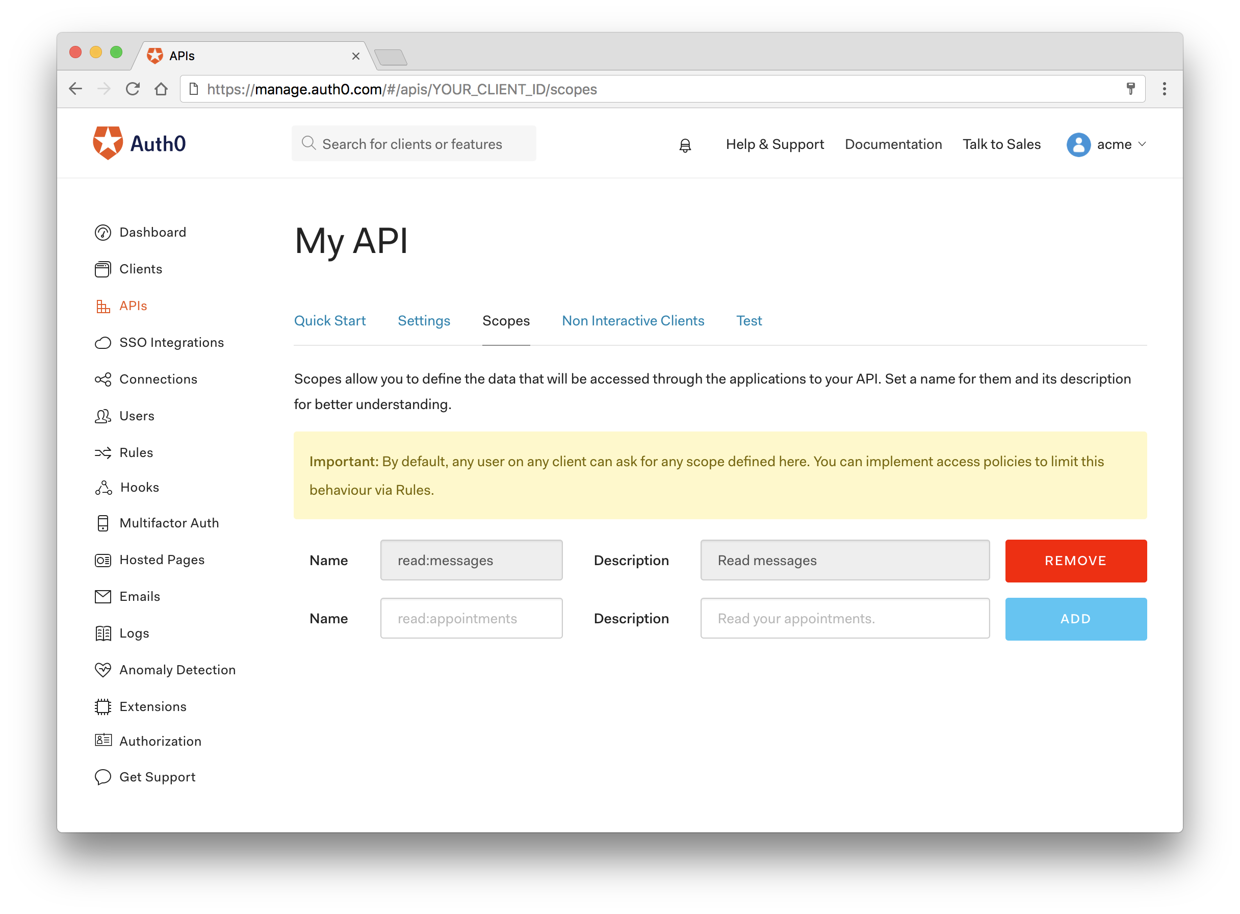 Auth0 iOS Swift SDK Quickstarts: Calling APIs