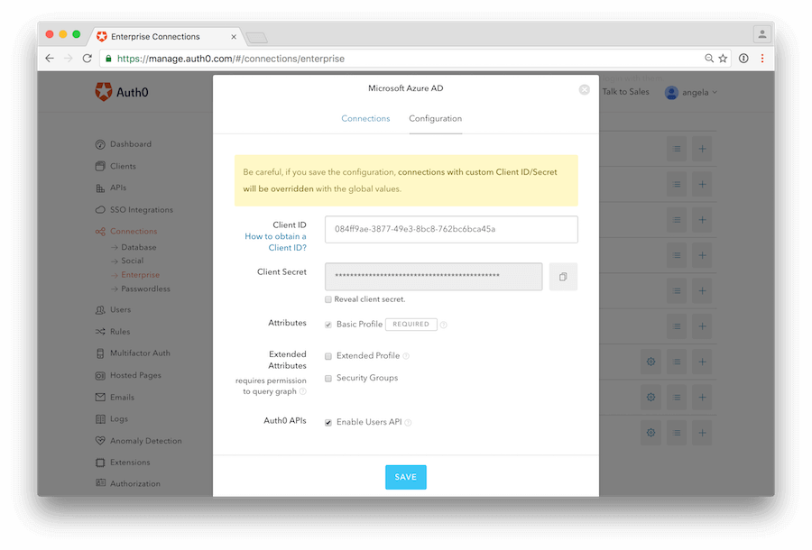 Create Azure AD Connection